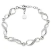 Beaverbrooks Silver Cubic Zirconia Infinity Bracelet