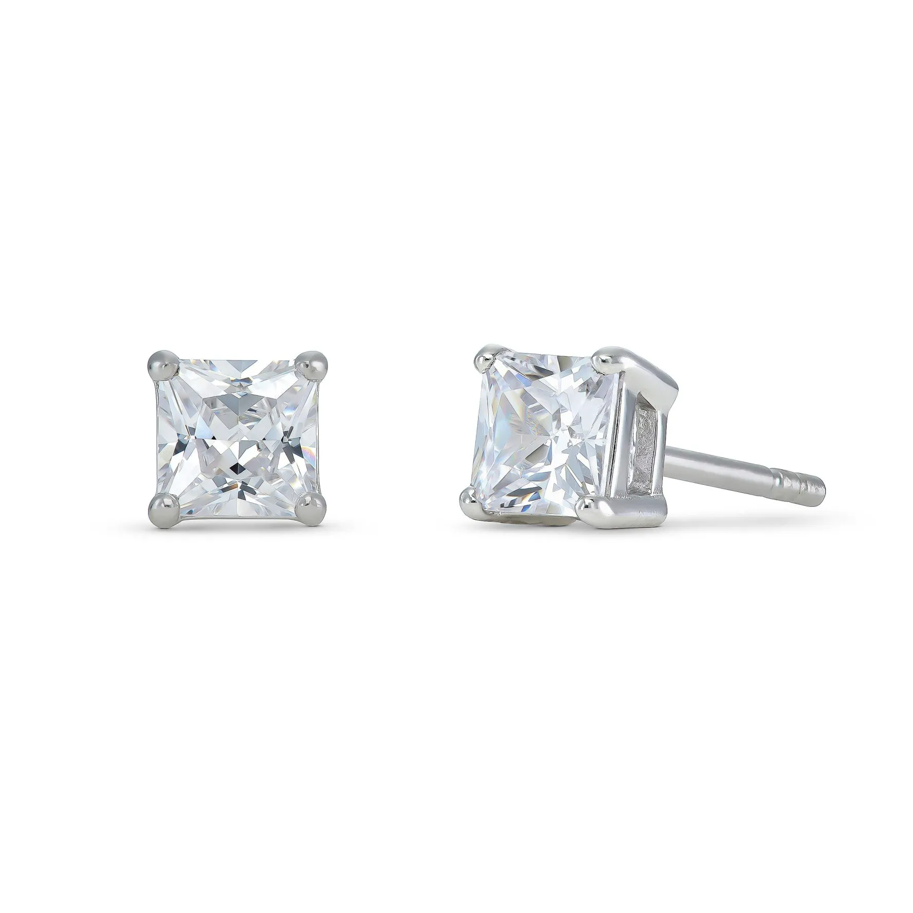 Beaverbrooks Silver Cubic Zirconia Stud Earrings