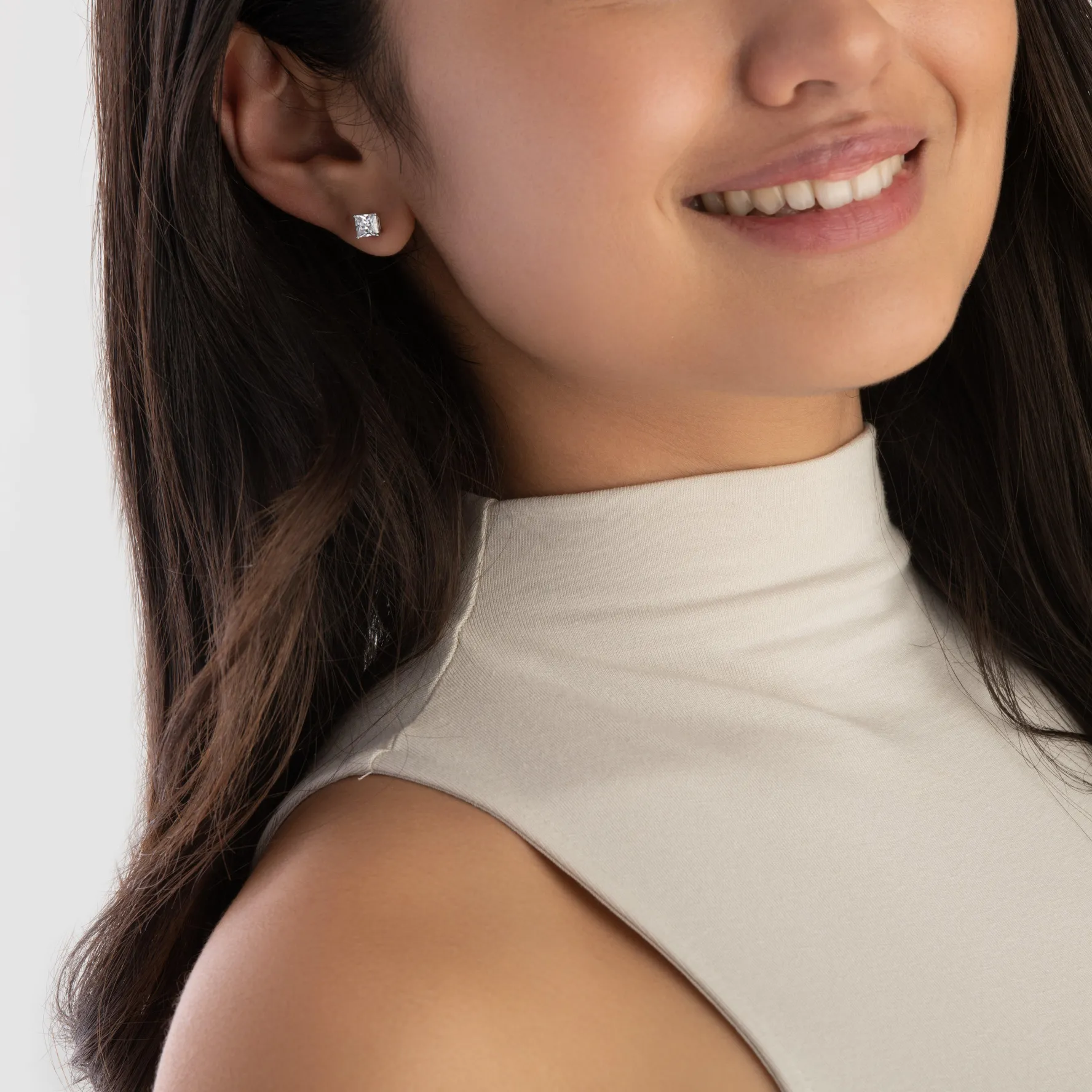 Beaverbrooks Silver Cubic Zirconia Stud Earrings