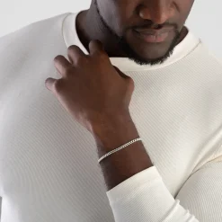 Beaverbrooks Silver Curb Men’s Bracelet