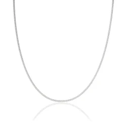 Beaverbrooks Silver Curb Chain 45cm