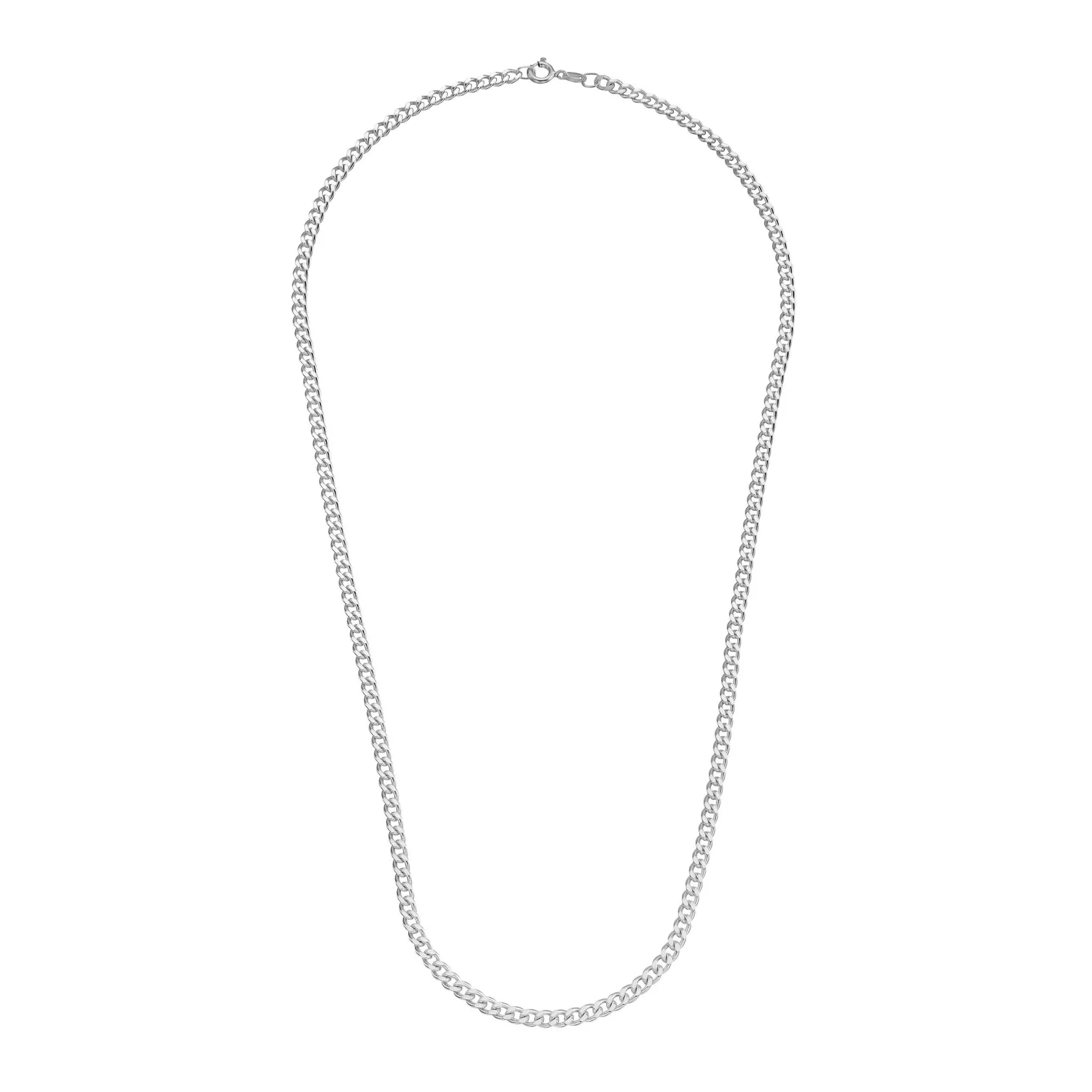 Beaverbrooks Silver Curb Men’s Chain and Bracelet Set