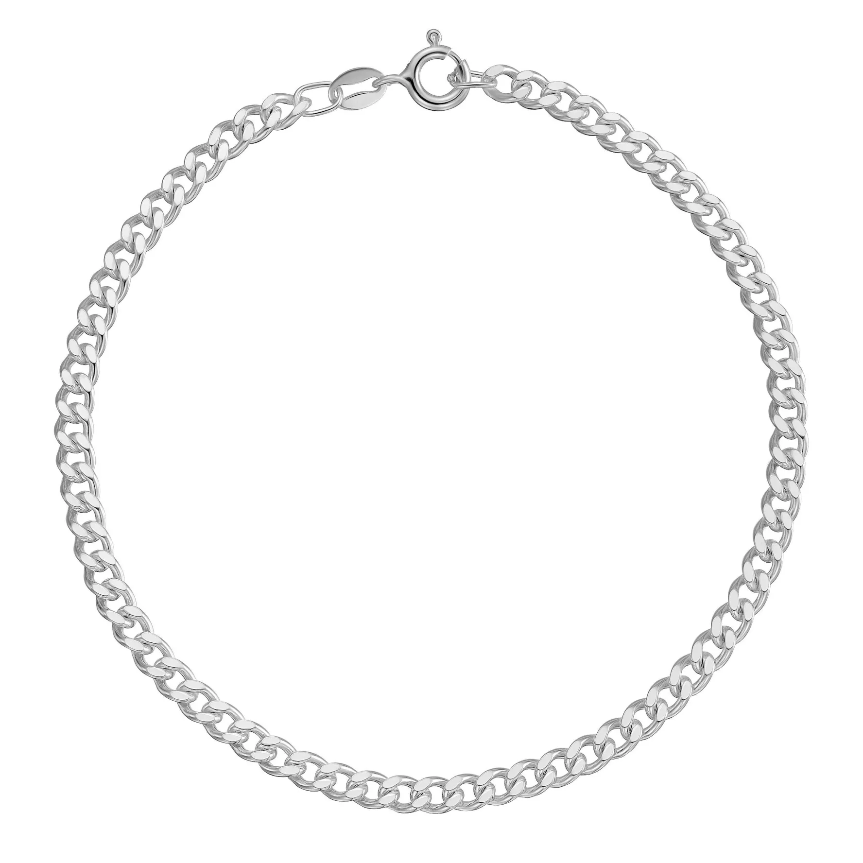 Beaverbrooks Silver Curb Men’s Chain and Bracelet Set