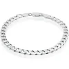 Beaverbrooks Silver Curb Men's Bracelet