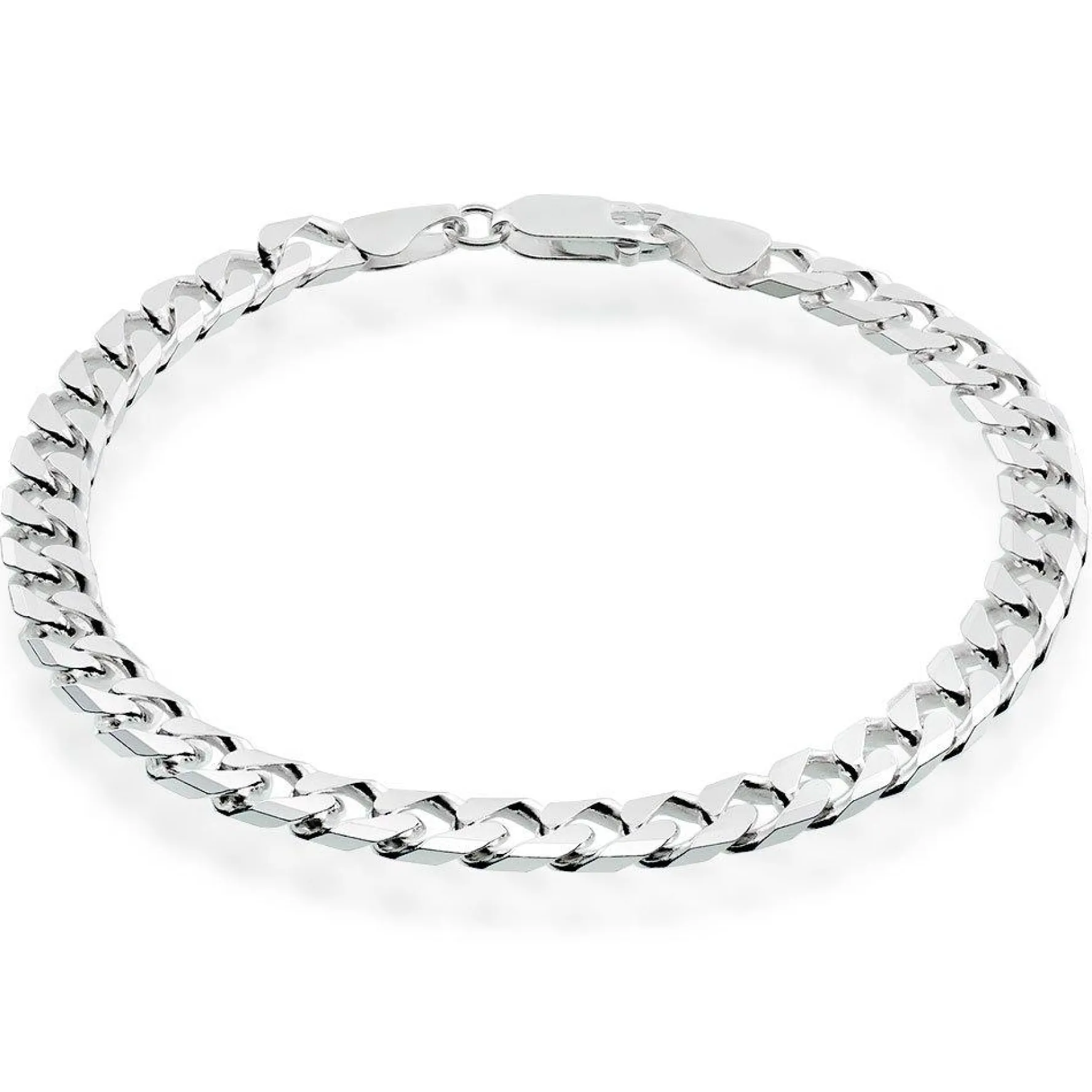 Beaverbrooks Silver Curb Men's Bracelet