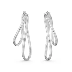 Beaverbrooks Silver Double Hoop Earrings