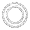 Beaverbrooks Silver Father and Son Wide Curb Bracelet Set
