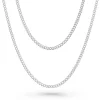 Beaverbrooks Silver Father and Son Curb Chain Set