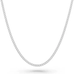 Beaverbrooks Silver Father and Son Curb Chain Set