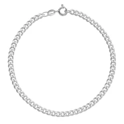 Beaverbrooks Silver Father and Son Curb Bracelet Set
