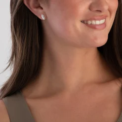 Beaverbrooks Silver Feather Stud Earrings