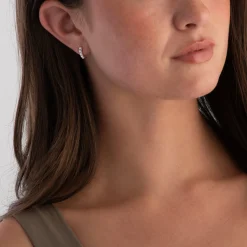 Beaverbrooks Silver Freshwater Cultured Pearl Huggie Hoop Earrings