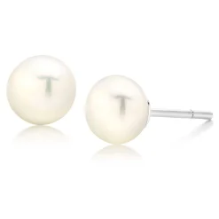 Beaverbrooks Silver Freshwater Cultured Pearl Earrings