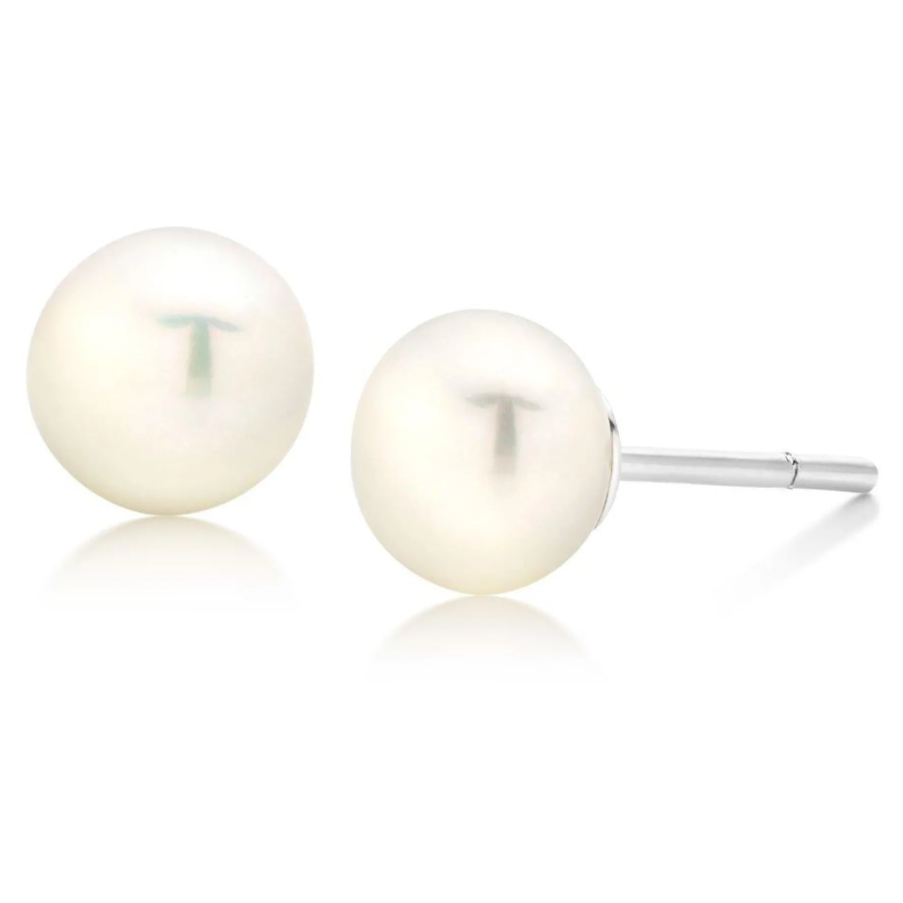 Beaverbrooks Silver Freshwater Cultured Pearl Earrings