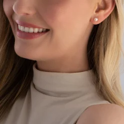 Beaverbrooks Silver Freshwater Cultured Pearl Earrings