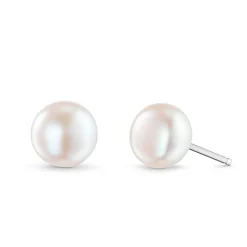 Beaverbrooks Silver Freshwater Cultured Pearl Earrings