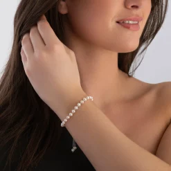 Beaverbrooks Silver Freshwater Cultured Pearl Adjustable Bracelet
