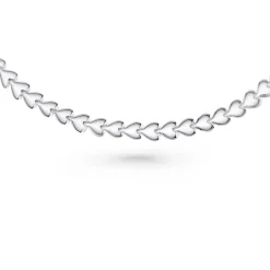Beaverbrooks Silver Heart Link Bracelet
