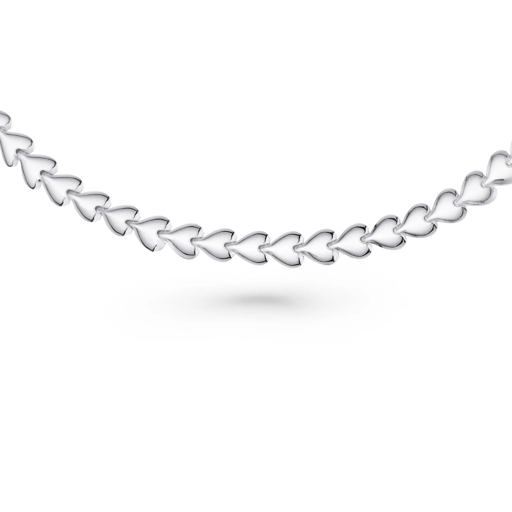 Beaverbrooks Silver Heart Link Bracelet