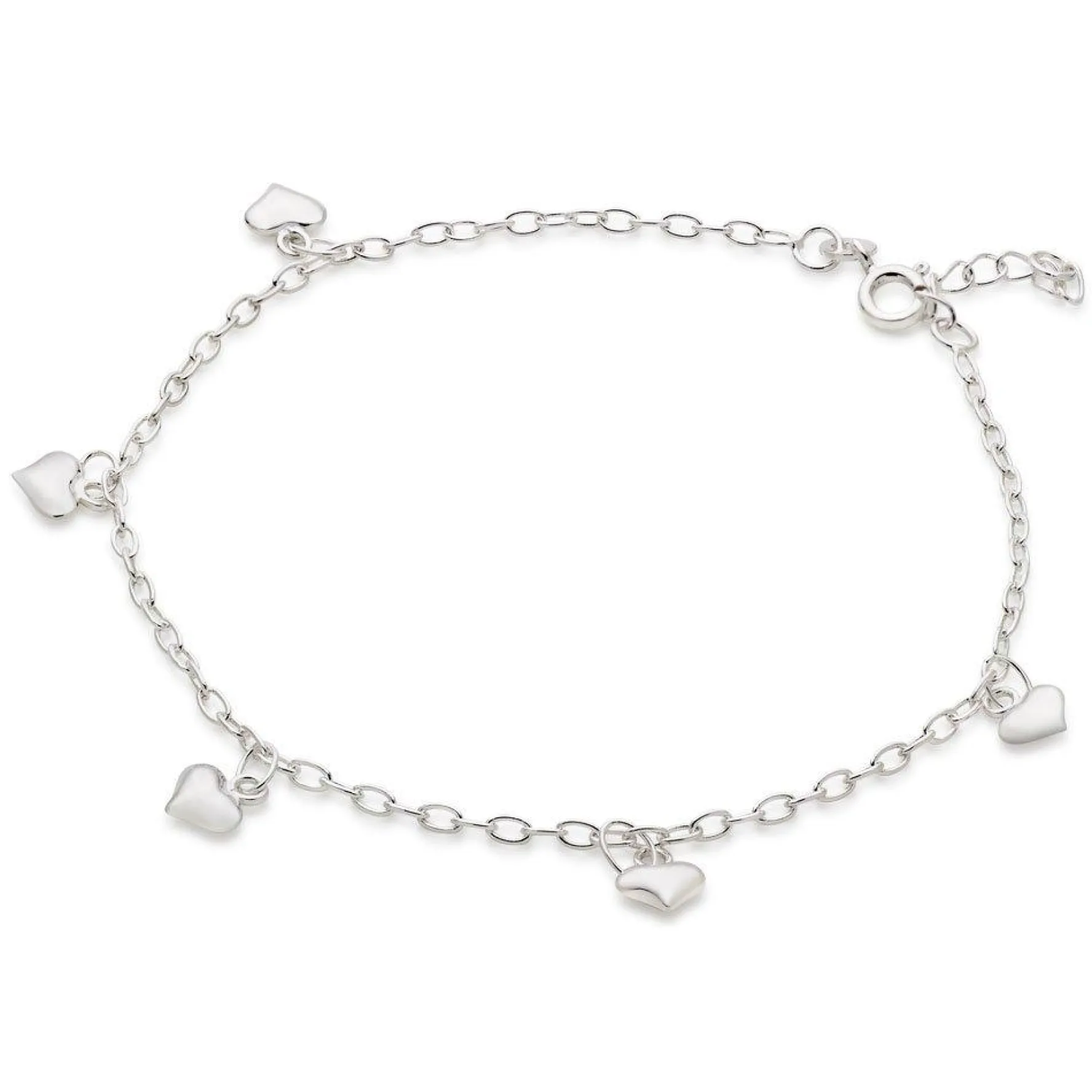 Beaverbrooks Silver Heart Anklet