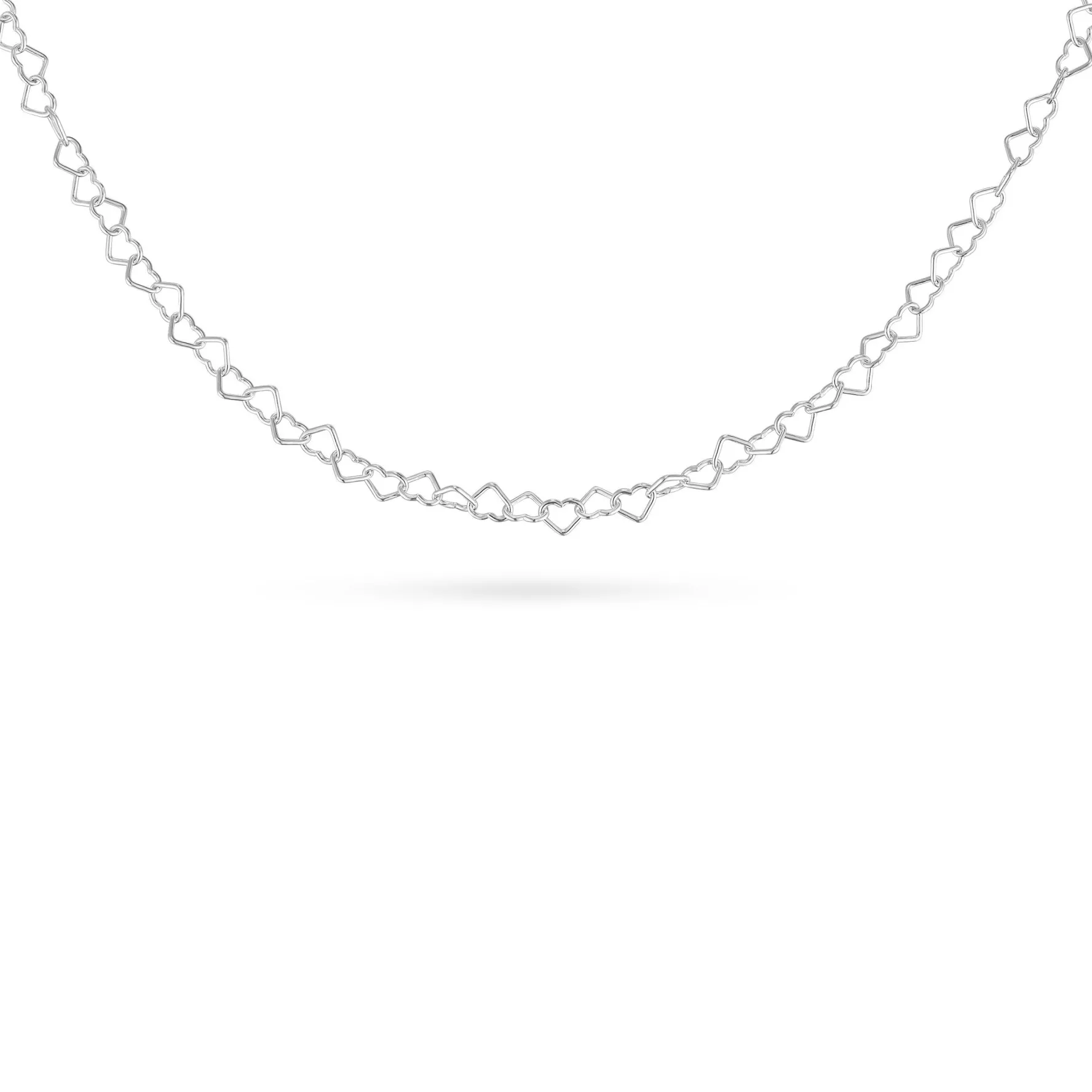 Beaverbrooks Silver Heart Chain Bracelet
