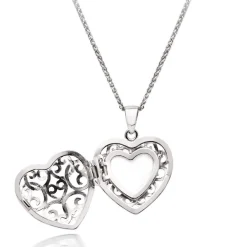 Beaverbrooks Silver Heart Locket Pendant