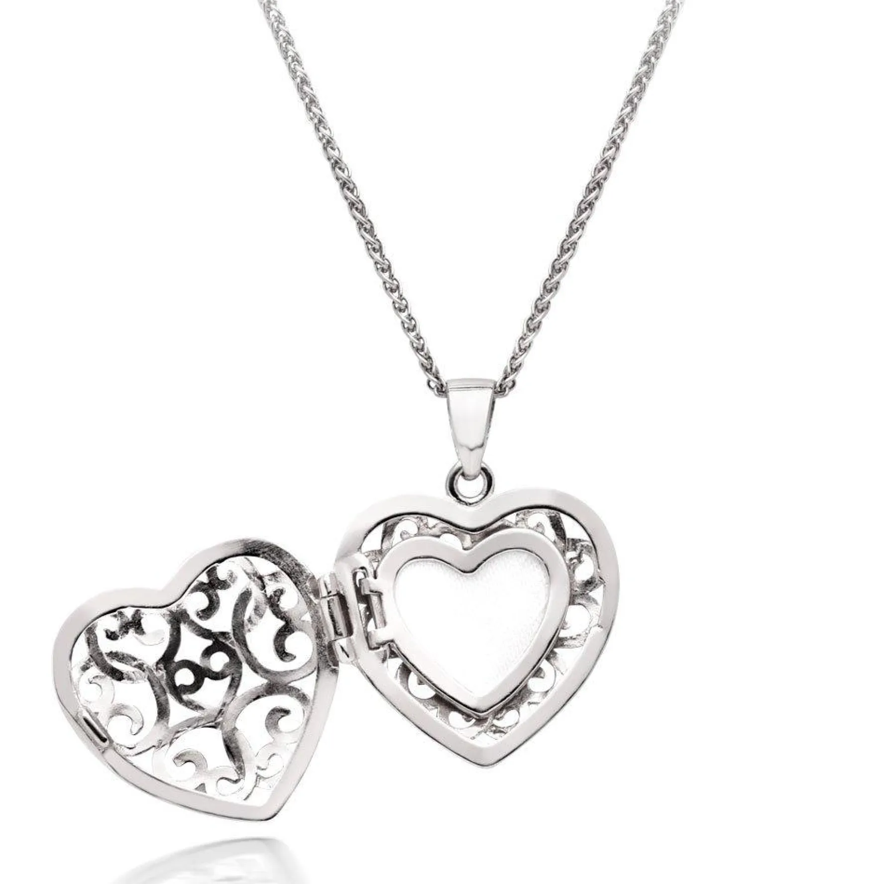 Beaverbrooks Silver Heart Locket Pendant