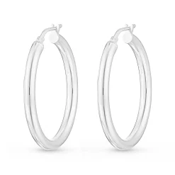 Beaverbrooks Silver Hoop Earrings