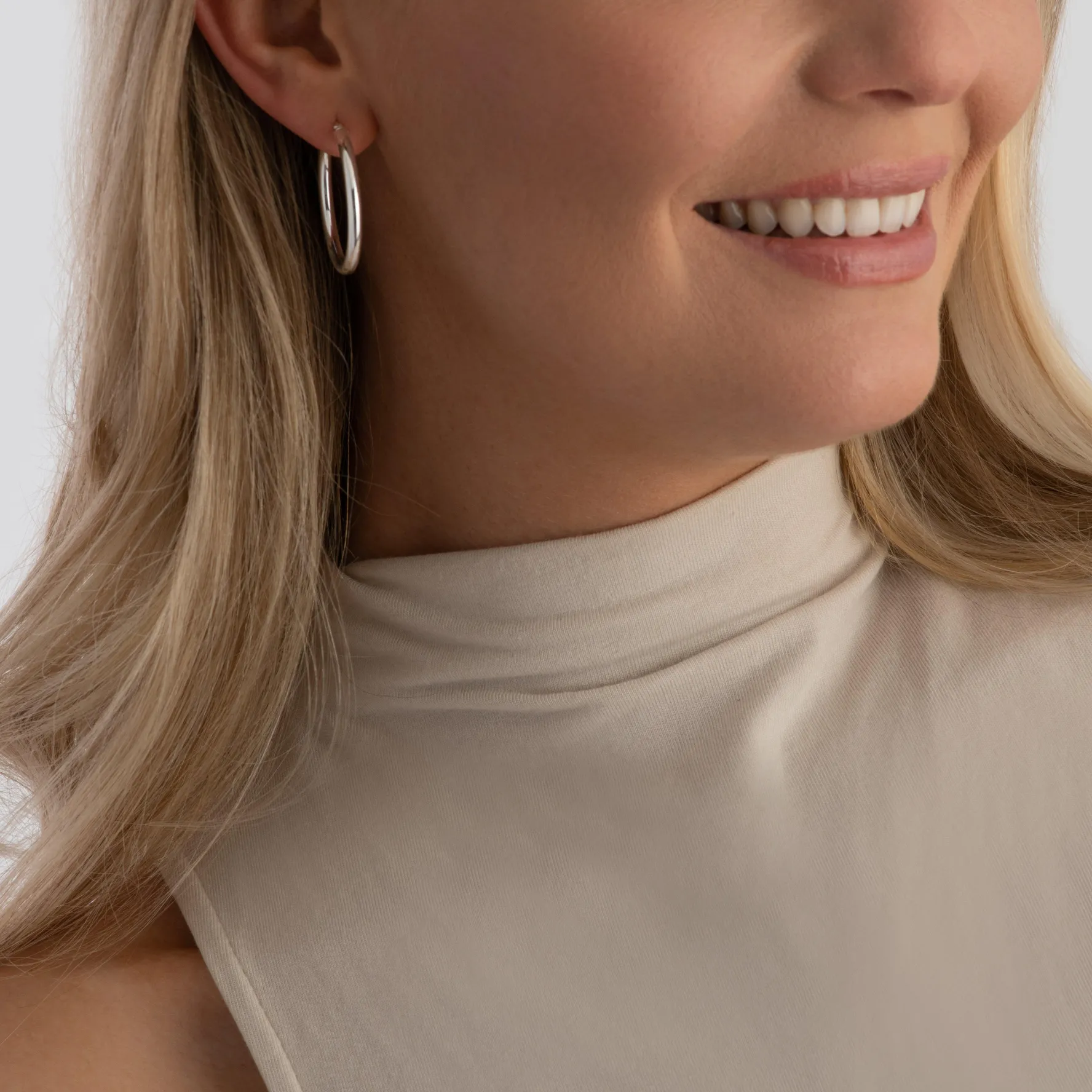 Beaverbrooks Silver Hoop Earrings