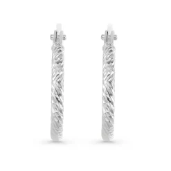 Beaverbrooks Silver Hoop Earrings