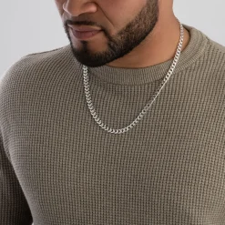 Beaverbrooks Silver Men’s Curb Necklace