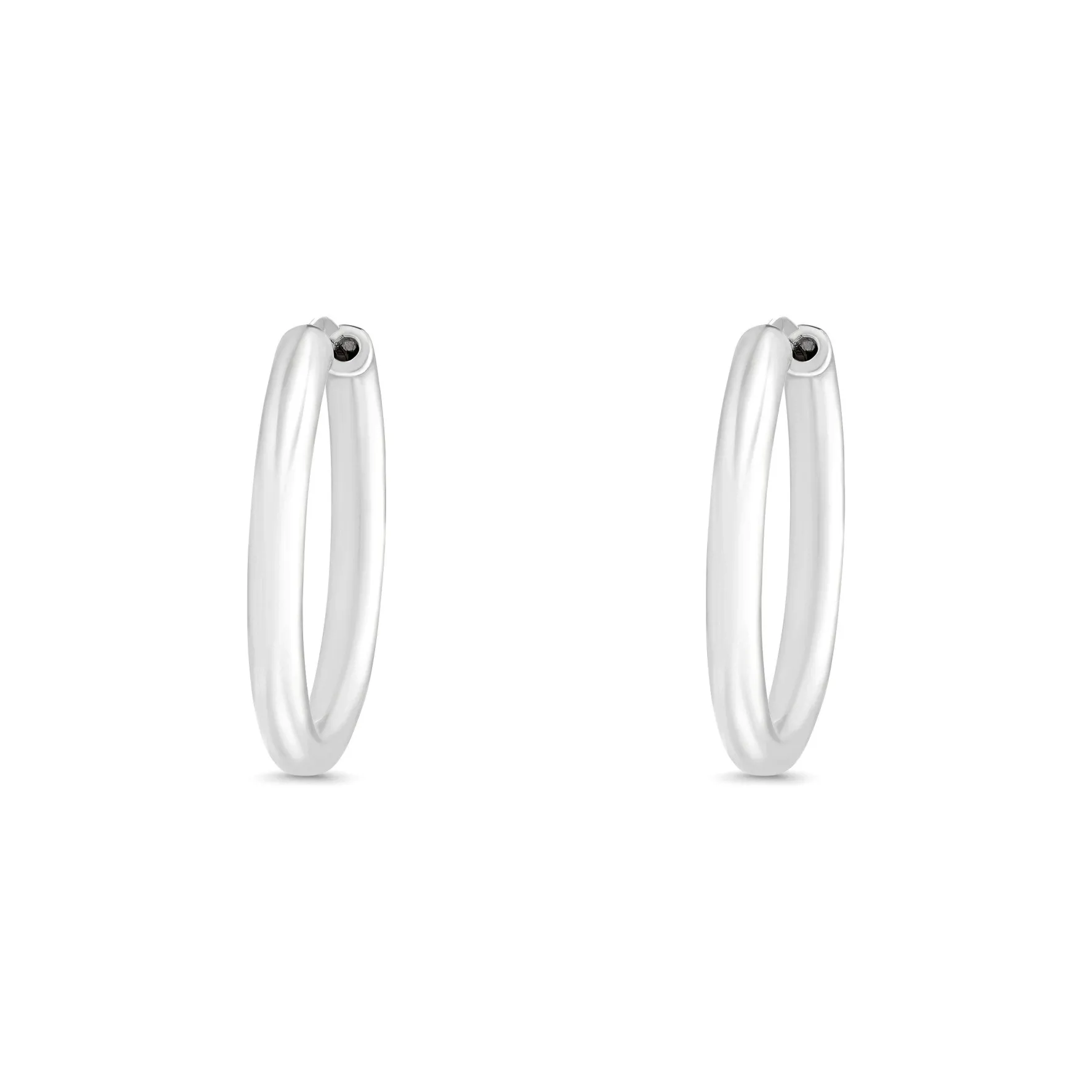 Beaverbrooks Silver 25mm Hoop Earrings
