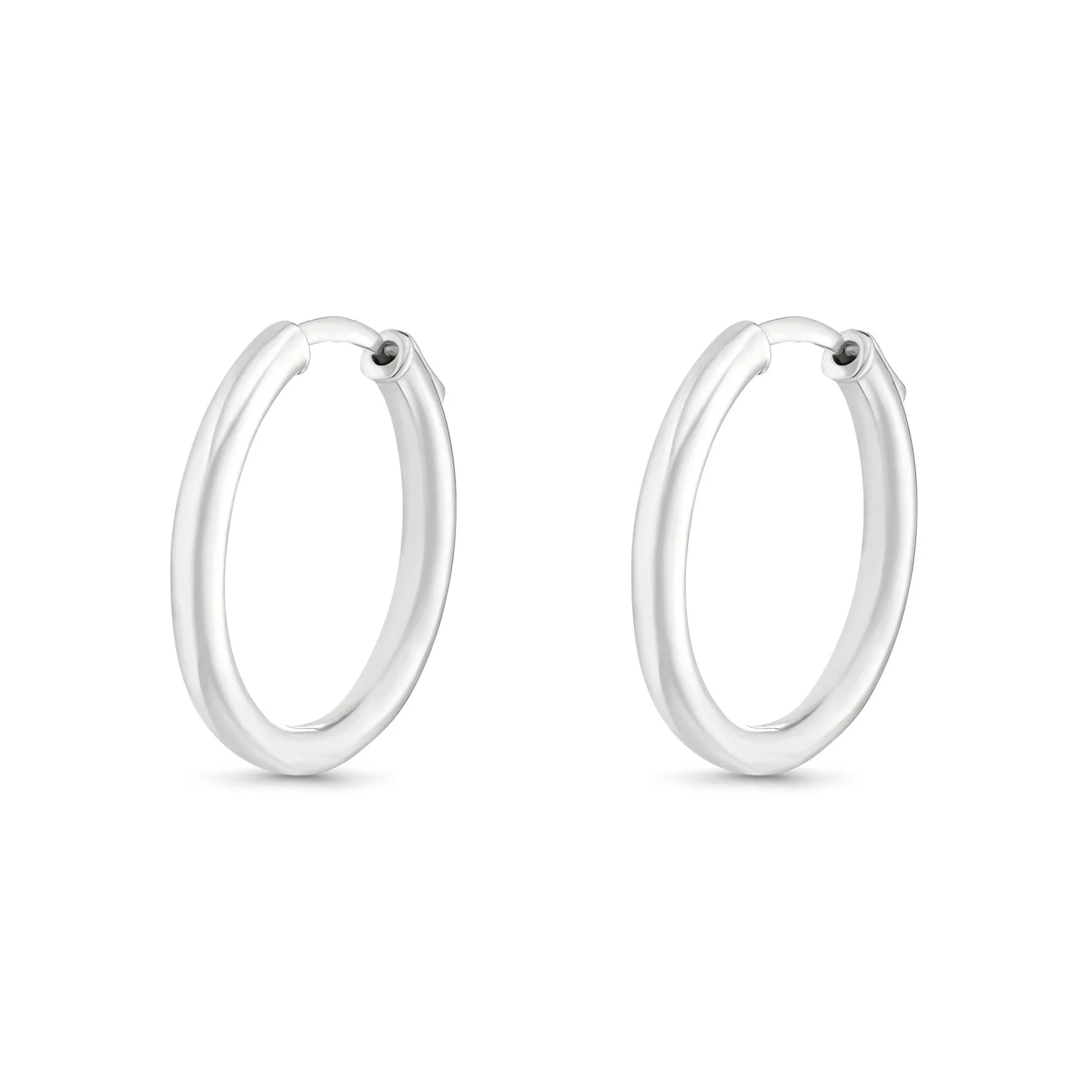 Beaverbrooks Silver 25mm Hoop Earrings