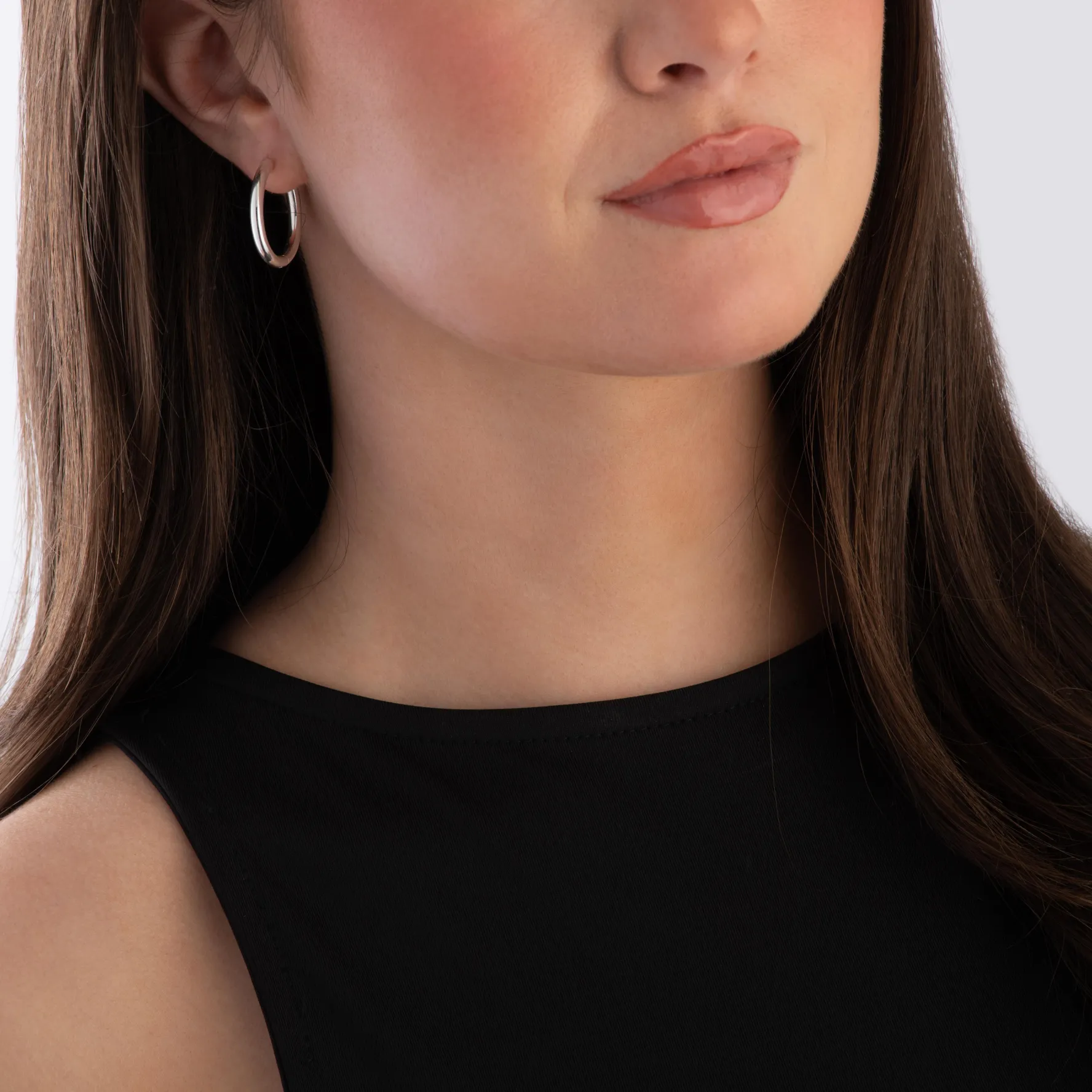 Beaverbrooks Silver 25mm Hoop Earrings