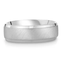 Beaverbrooks Silver 7mm Textured Men's Ring