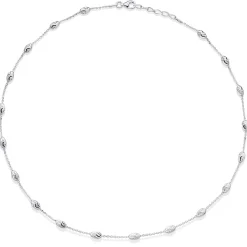 Beaverbrooks Silver Pebble Necklace