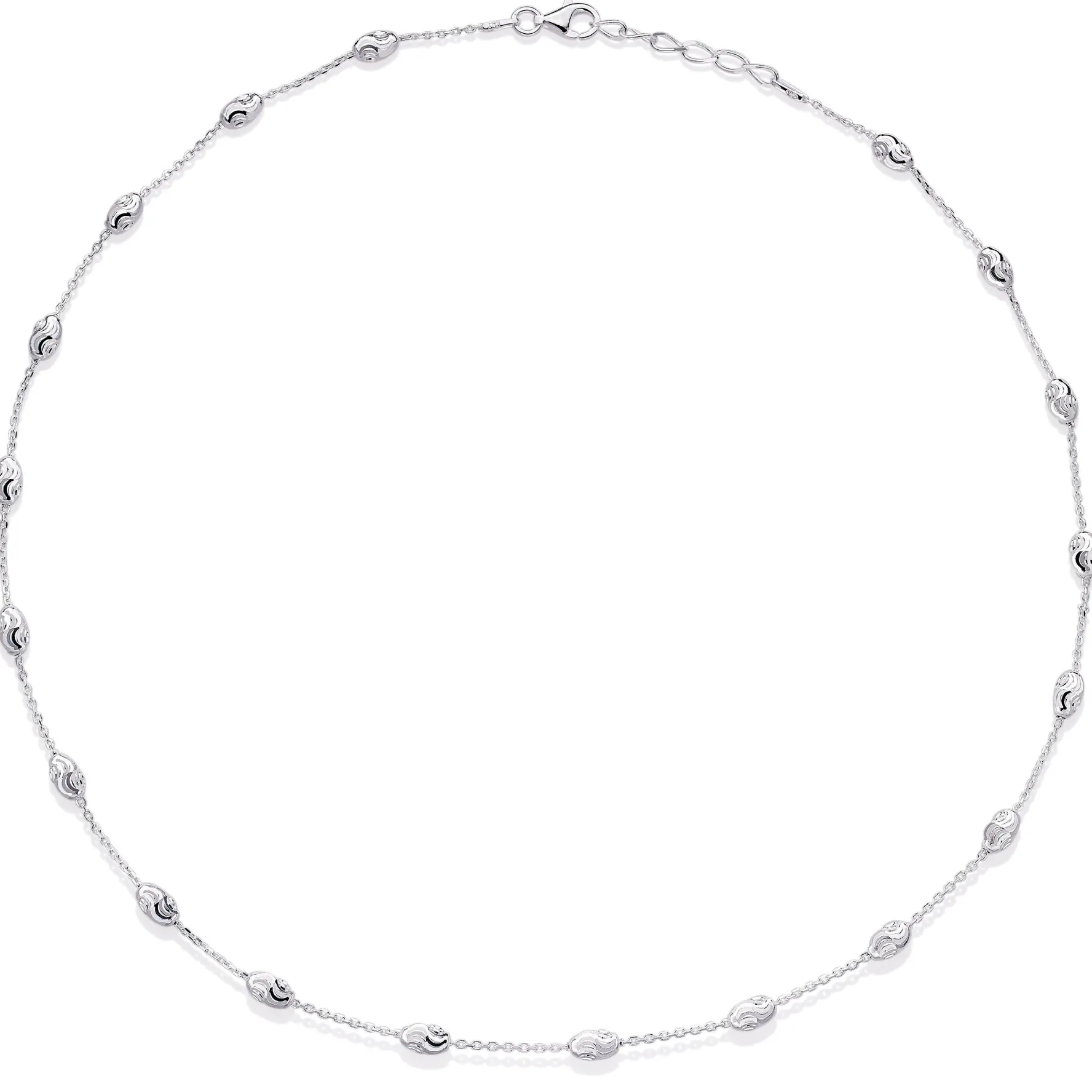 Beaverbrooks Silver Pebble Necklace