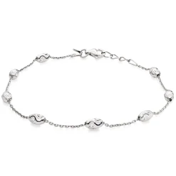 Beaverbrooks Silver Pebble Ladies Bracelet