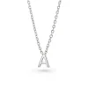 Beaverbrooks Silver Petite Initial A Necklace