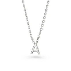 Beaverbrooks Silver Petite Initial A Necklace