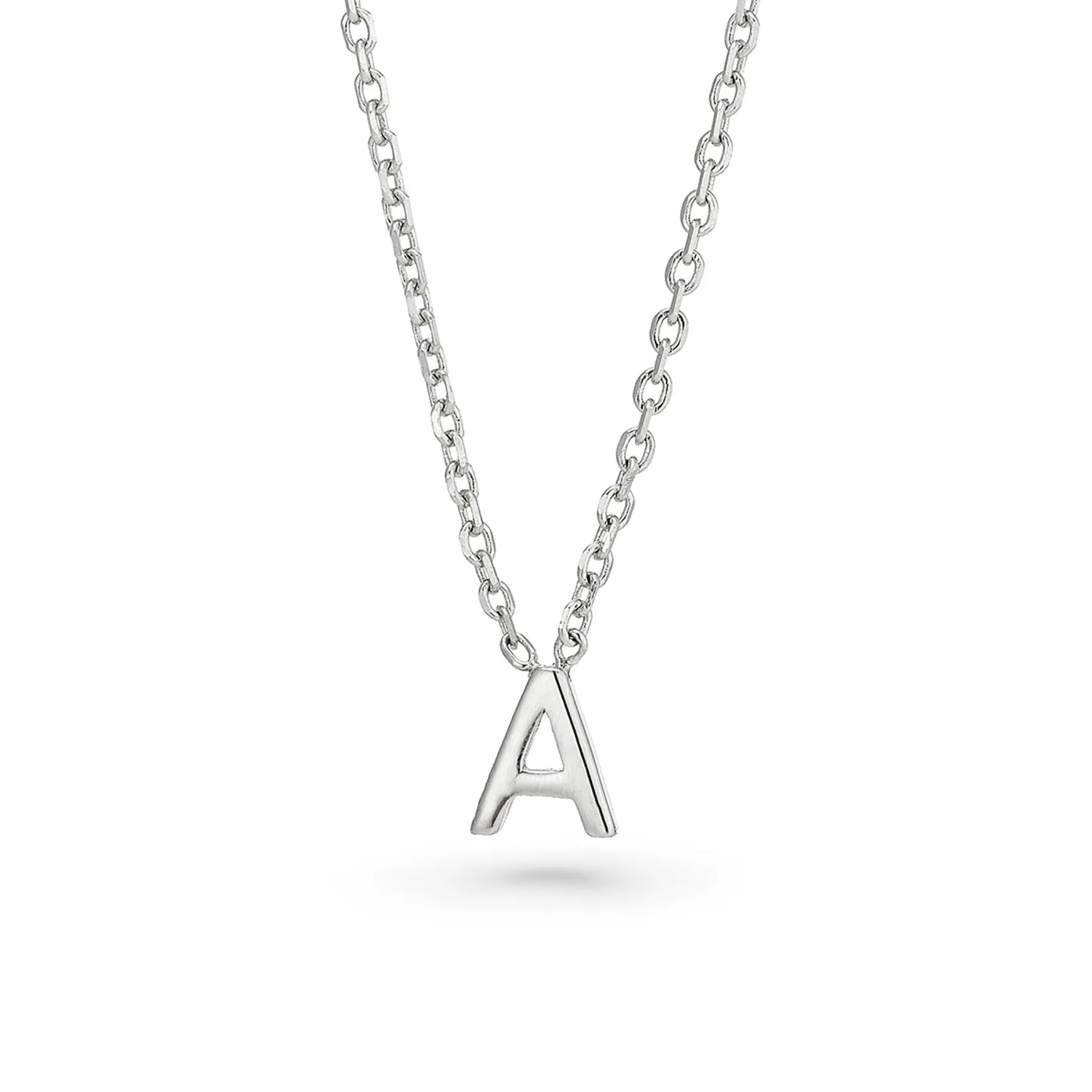 Beaverbrooks Silver Petite Initial A Necklace