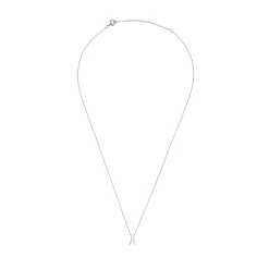 Beaverbrooks Silver Petite Initial A Necklace