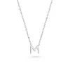 Beaverbrooks Silver Petite Initial M Necklace