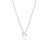 Beaverbrooks Silver Petite Initial K Necklace