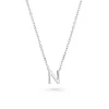 Beaverbrooks Silver Petite Initial N Necklace