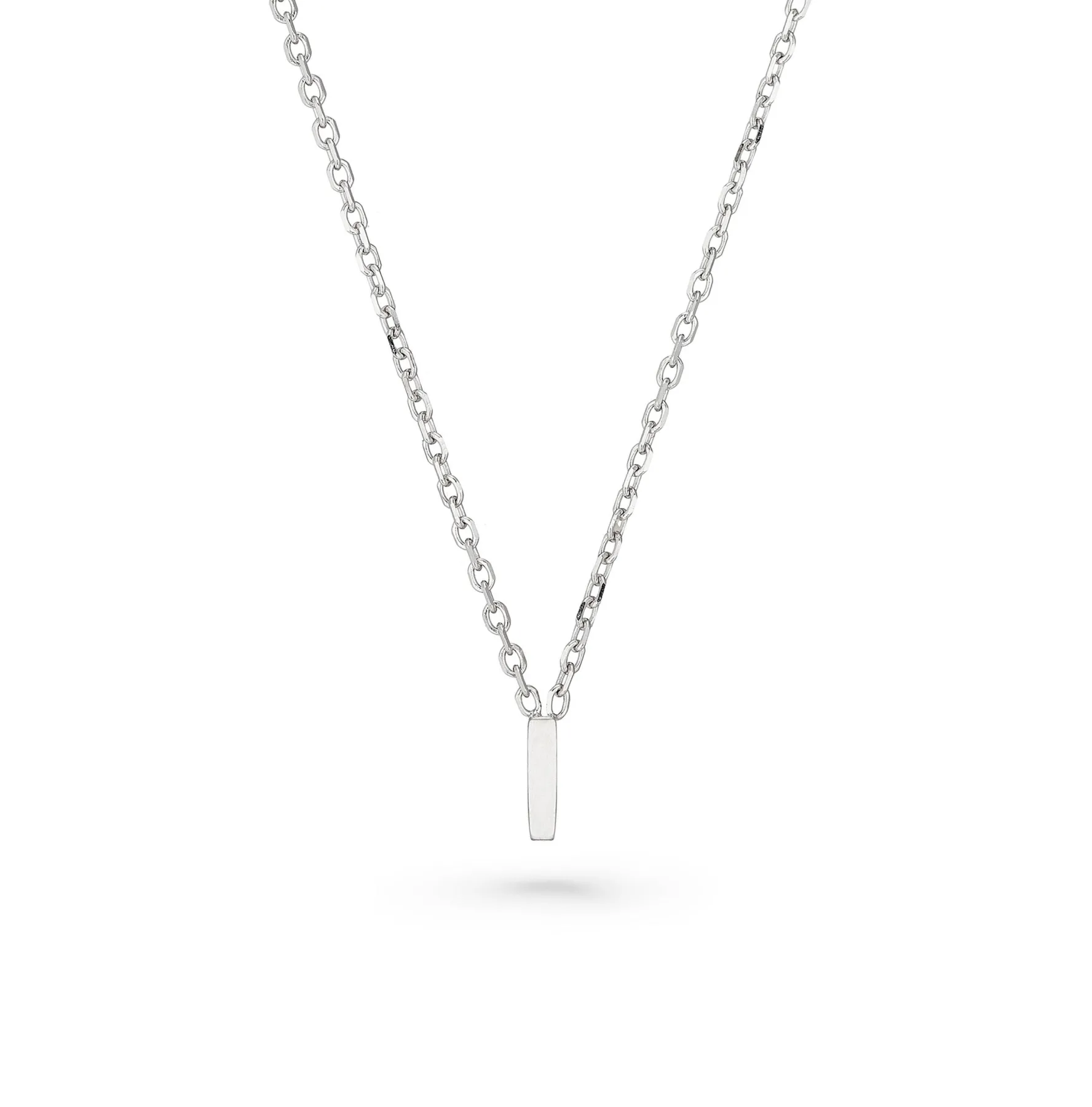Beaverbrooks Silver Petite Initial I Necklace