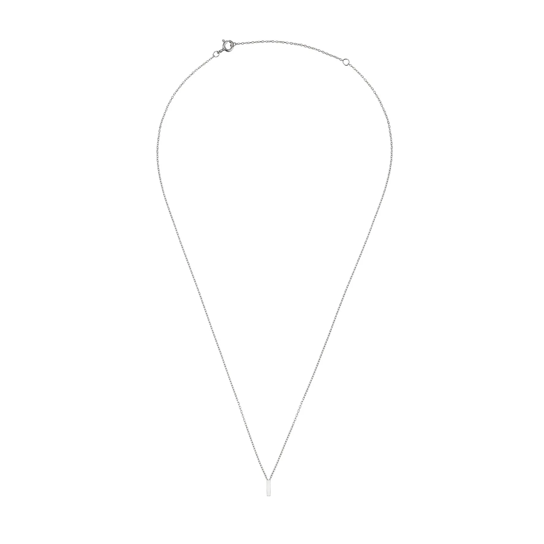 Beaverbrooks Silver Petite Initial I Necklace