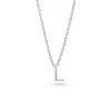 Beaverbrooks Silver Petite Initial L Necklace
