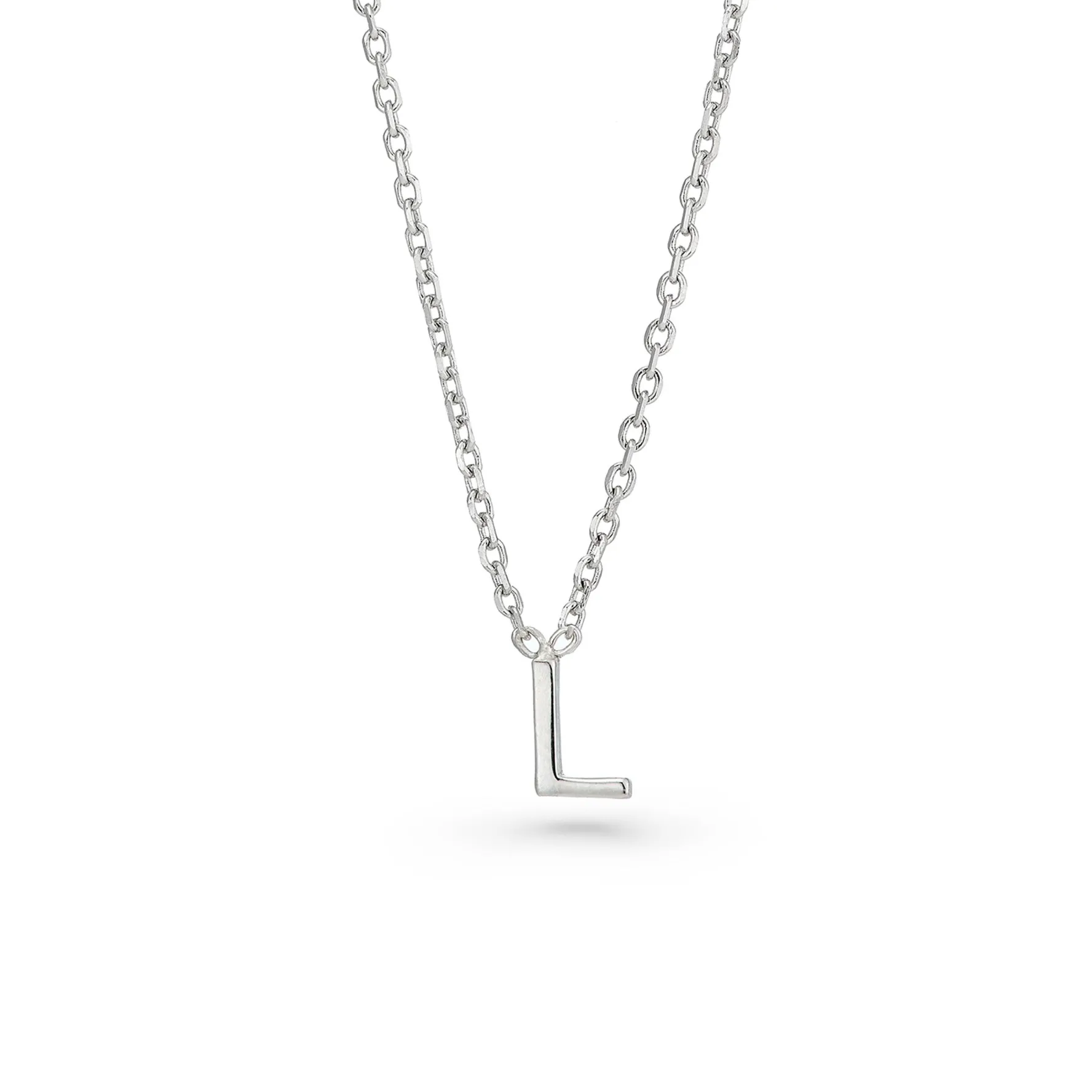 Beaverbrooks Silver Petite Initial L Necklace