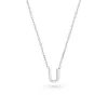 Beaverbrooks Silver Petite Initial U Necklace